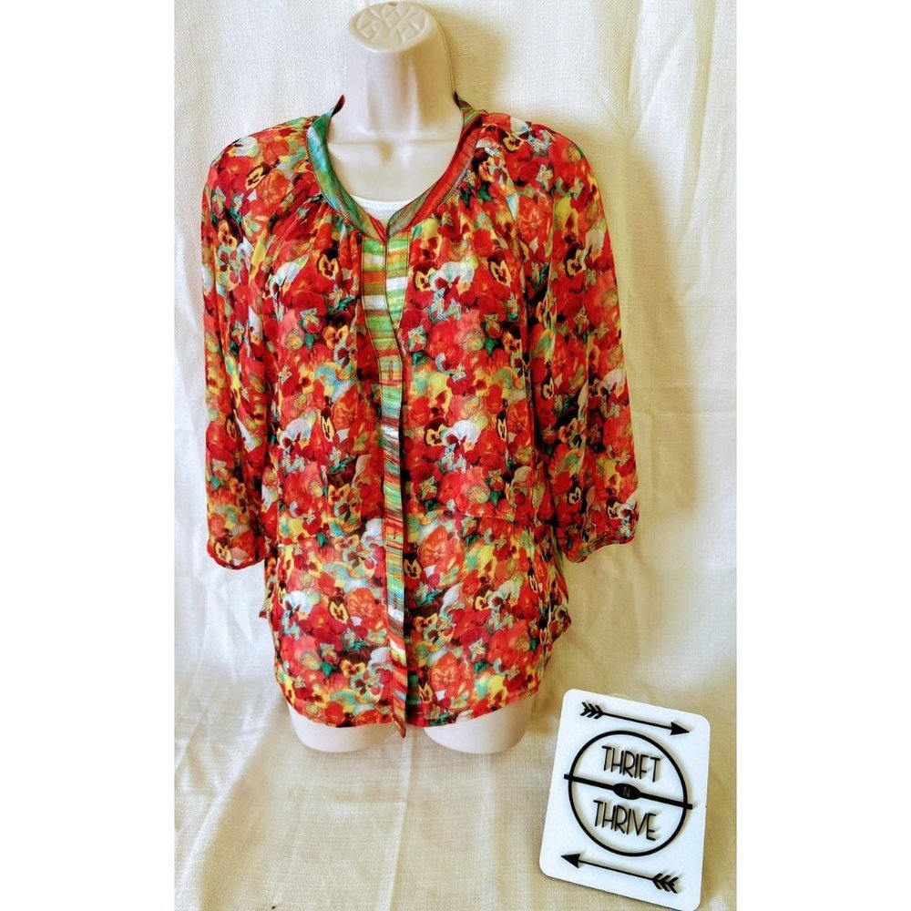 Figueroa&flower Boho style blouse shirt top M
